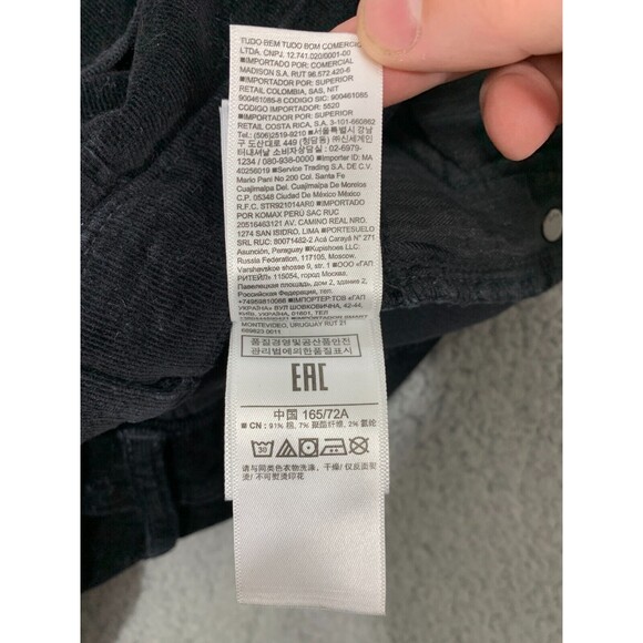 GAP 1969 28R True Skinny Black Denim Velour Jean Pants Stretch Skinny 2017 - Picture 8 of 14